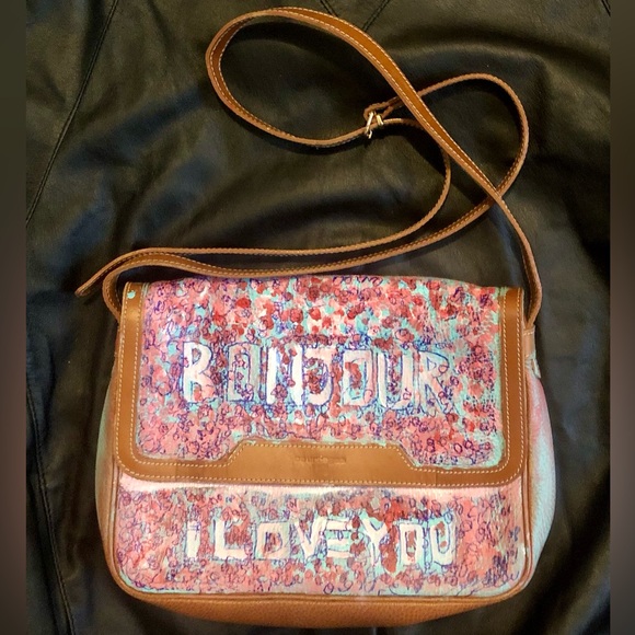 Courrèges Bag with One of a Kind hand painted design. - Picture 2 of 2
